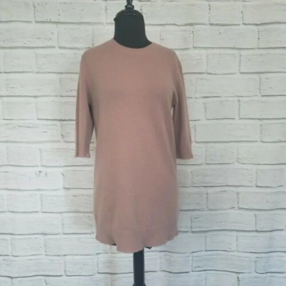 Vince Womens Small Cashmere Sweater Crewneck Rose Color Slim Cut